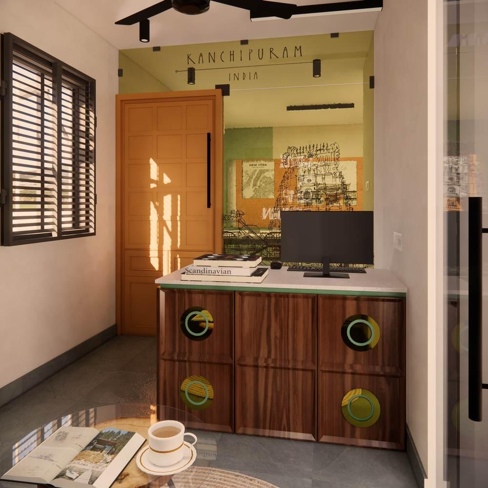 Design desk at Arch Decode's Kanchipuram studio